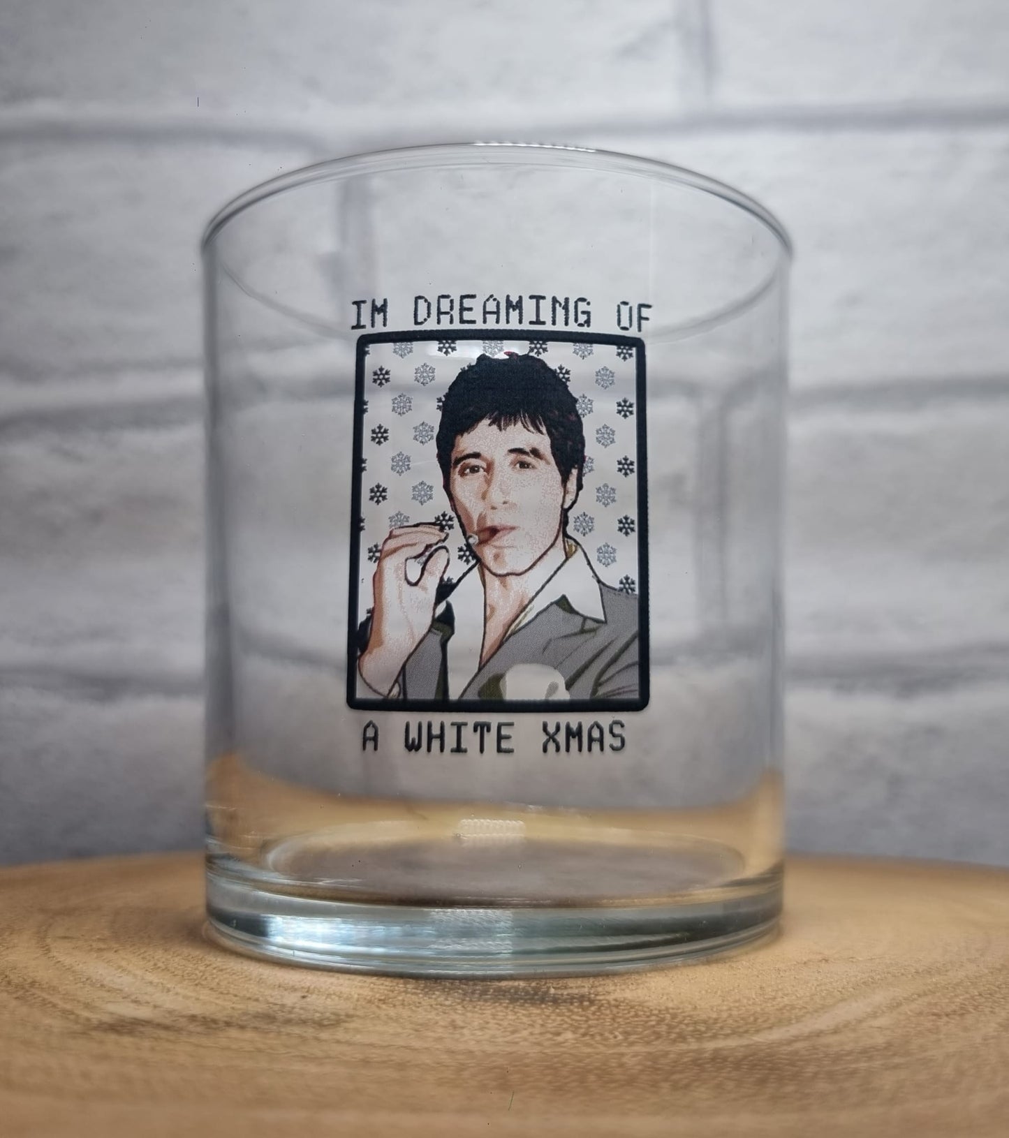 Scarface / Tony Montana Christmas Beer Glass