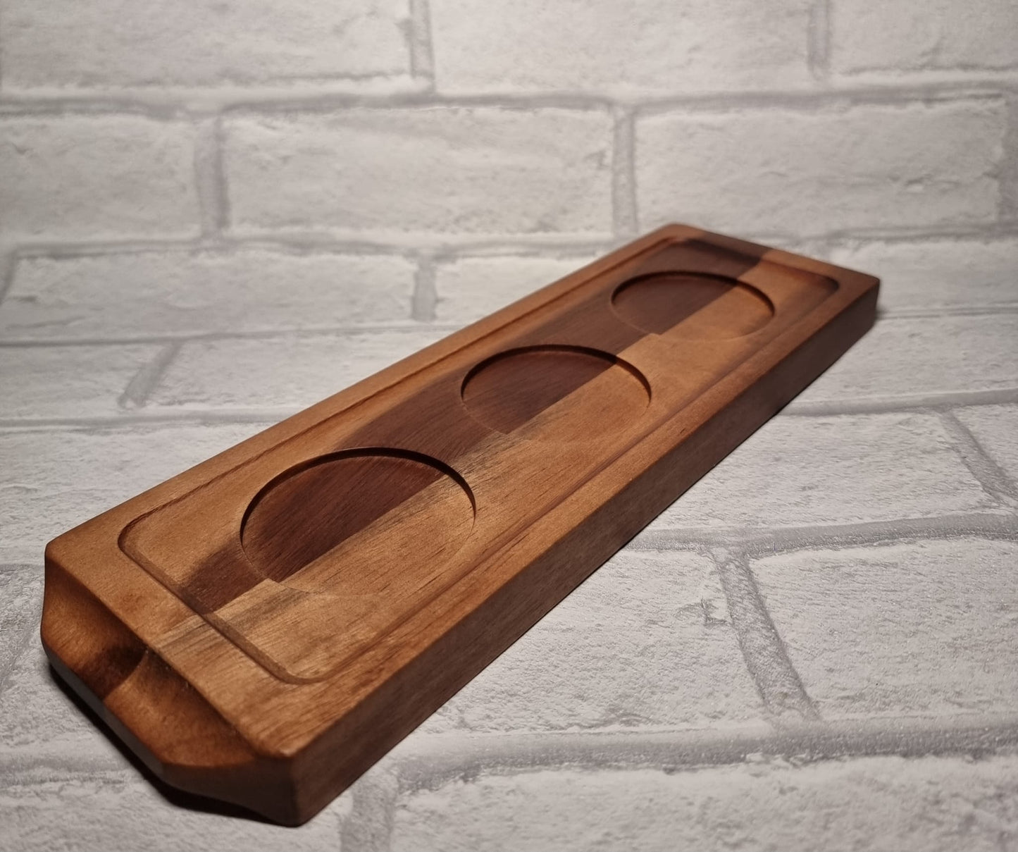 Personalised / Bespoke Half Pint Tasting Glassware with Wooden Flight Paddle Board