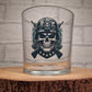 Guardian Valor: Personalised Tubo Glass with Skull, US Army Helmet, and Crossed Rifles Design