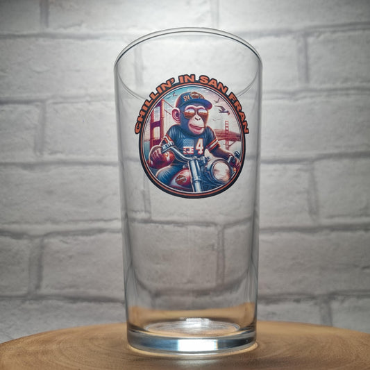 personalised gift for animal lovers, beer glass with colourful print