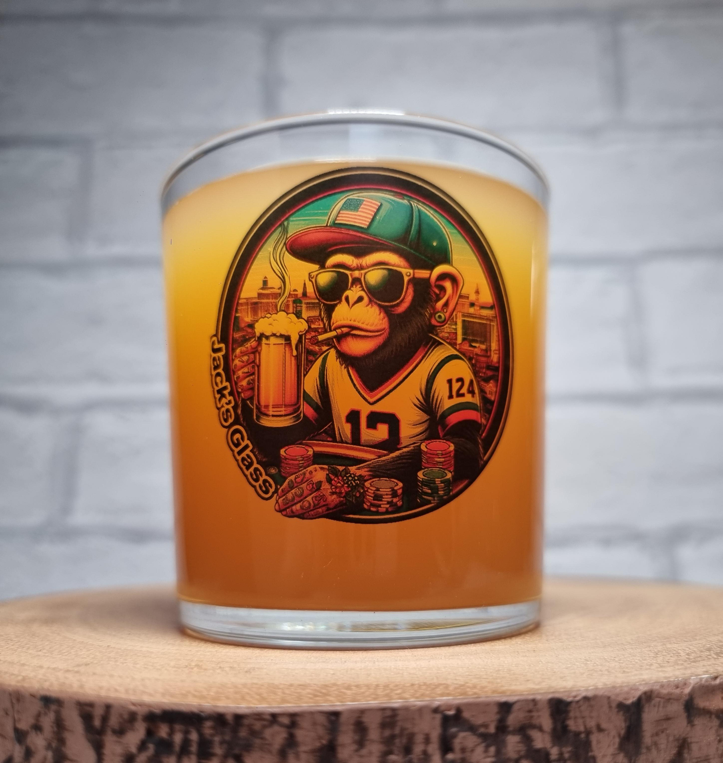 Vegas Style Monkey Brew Glass - Perfect Gift for Beer Lovers Seeking a Touch of Playful Elegance!