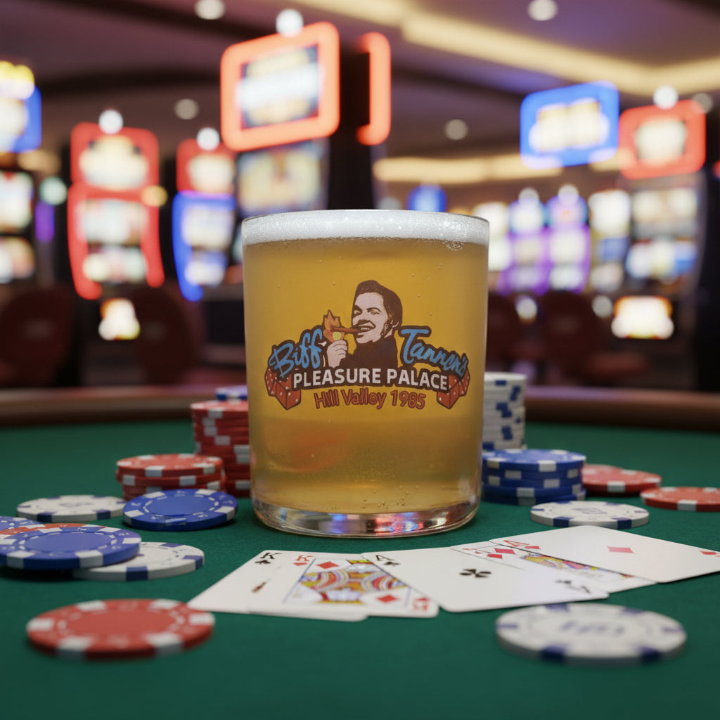 Back to the Future Biff Tannen’s Pleasure Palace Beer Glass – A Unique Collectible for True Fans