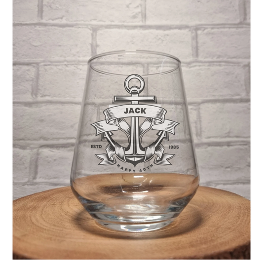 Personalised Beer / Rum Glass – The Perfect Birthday Tumbler Gift for Beer Lovers FirstGlassDesigns
