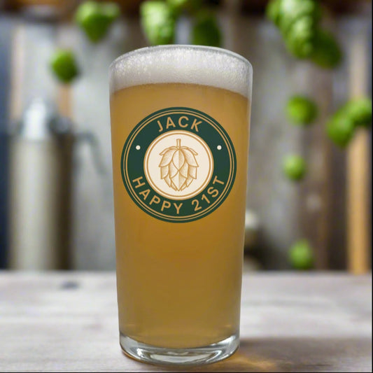 Personalised Birthday Gift Idea for Beer Lover - Tumblers, Tankards Pint Glasses FirstGlassDesigns