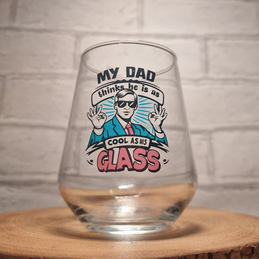 Cool Dad Funny Beer Glass - Perfect Gift for Dad on Fathers Day / Birthday Gift FirstGlassDesigns