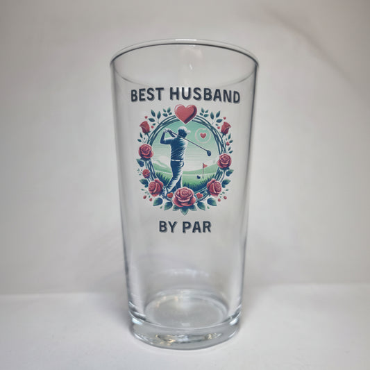 Best Husband / Boyfriend by Par Golf Beer Glass – Perfect Gift for Golf Lovers