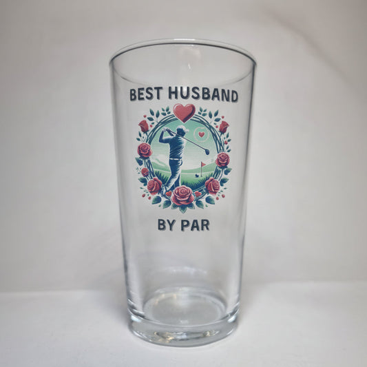 Best Husband / Boyfriend by Par Golf Beer Glass – Perfect Gift for Golf Lovers FirstGlassDesigns