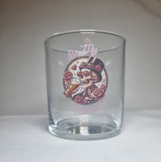 Steampunk Skull Beer Glass – Unique Valentine’s Day Gift with ‘Be My Valentine’ Design First Glass Designs