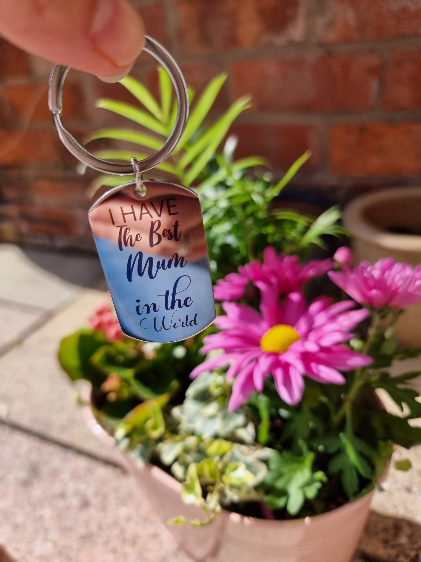 Personalised Engraved Keyring Gift for Mum – "I Have the Best Mum in the World"