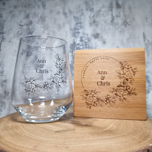 Personalised Bespoke Unique Wedding Gift Set Idea for Newly Weds, Wedding Gifts For The Couple, Wedding Glasses, Unique Wedding, Mr Mrs Bride, Groom, Just Married