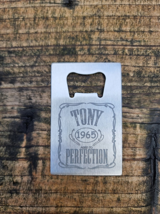 Personalised Bottle Opener, Birthday Bar Blade, Custom Engraved Birthday Beer Bottle Opener, 18th, 21st, 30th, 40th, 50th Birthday Gift FirstGlassDesigns