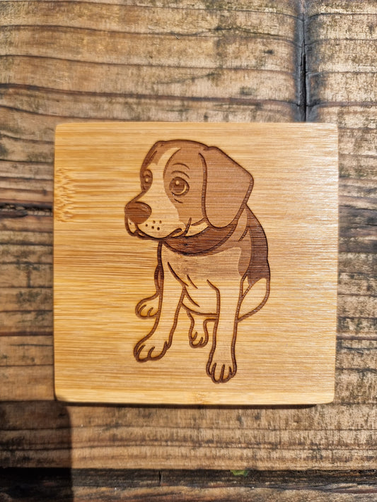 Personalized bamboo coaster with custom photo upload – eco-friendly square drink coaster made from sustainably sourced natural bamboo, featuring a high-resolution image printed from your own photo or design, ideal for unique gifts, home or office décor, weddings, birthdays, or corporate branding – smooth finish with laser-engraved or printed detailing and protective base