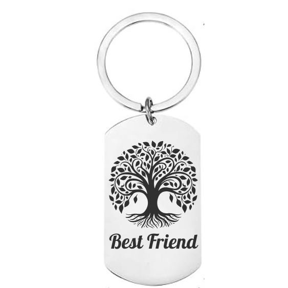 Personalised Engraved Tree of Life Keyring – A Meaningful Gift for Mum