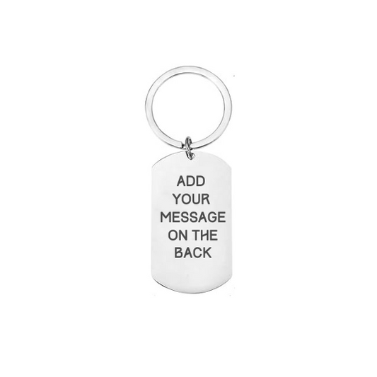 Personalised MX Helmet Dog Tag Keyring – Laser Engraved Stainless Steel FirstGlassDesigns