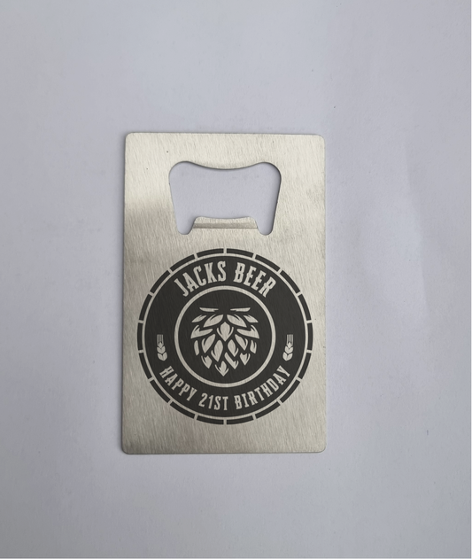 Personalised Bottle Opener, Birthday Bar Blade, Custom Engraved Birthday Beer Bottle Opener, 18th, 21st, 30th, 40th, 50th Birthday Gift FirstGlassDesigns