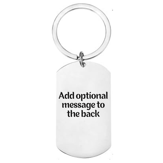 Giraffe Keyring – Personalised Stainless Steel Safari Animal Gift with Front & Back Engraving FirstGlassDesigns