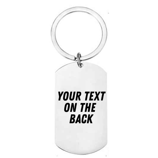 Personalised Ice Hockey Keyring – Custom Engraved Stainless Steel Hockey Player Keychain with Name & Text – Unique Gift for Hockey Players & Fans FirstGlassDesigns