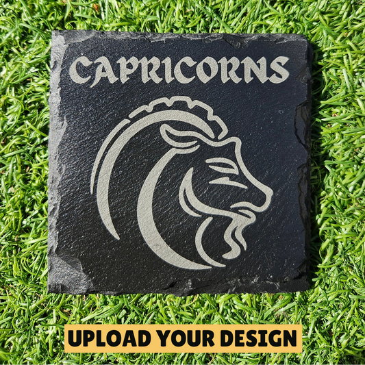 Custom Logo Slate Coaster | Laser Engraved Business Gift First Glass Designs