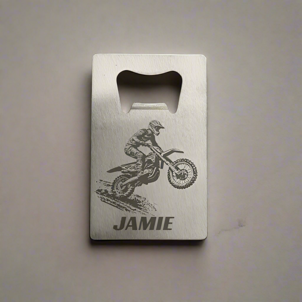Personalised MX Bottle Opener, Motorcross Birthday Gift, 18th 21st 30th 40th 50th gift for him her dirt track