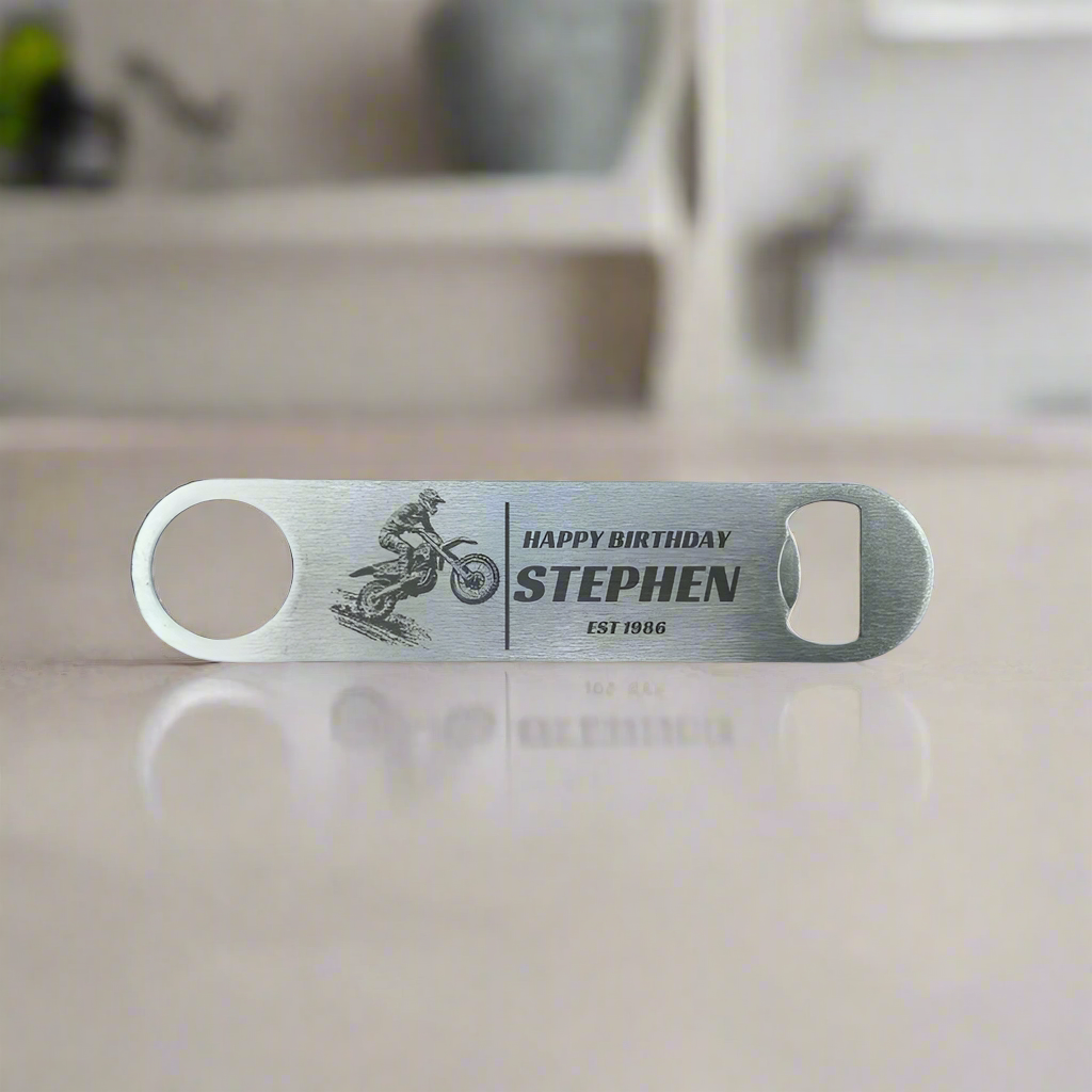 Personalised MX Motocross Bar Blade, Small Birthday Gift, Kitchen Utensil, 18th, 21st 30th 40th 50th 60th 70th birthday gift for him mx lover