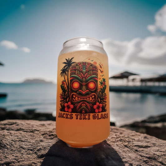 Personalised Tiki Can Shaped Cocktail Glass for Wedding / Birthday Gift