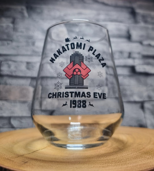 Die Hard Nakatomi Plaza Christmas Eve Allegra Beer Tumbler Glass - Unique Christmas Gift