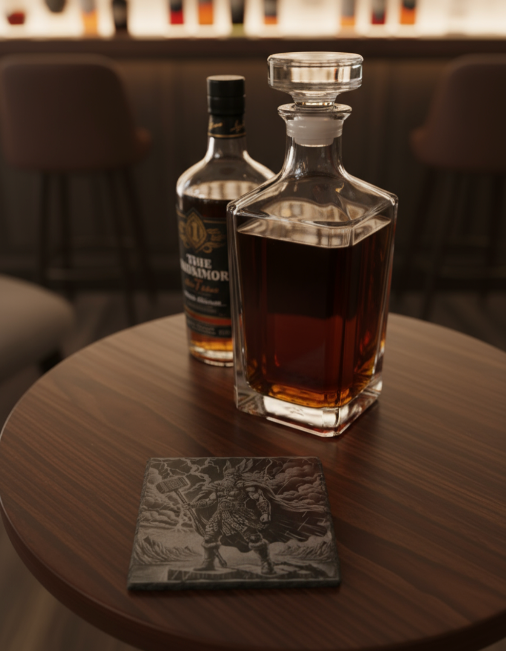 Norse Viking Mythology God Thor Slate / Bamboo Coaster Home Decor Gift