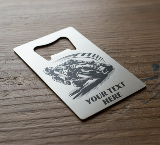 Personalised Motorcycle Super Bike Bottle Opener - Custom Racing Biker Engraved Gift FirstGlassDesigns