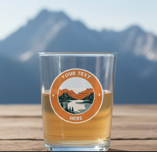 Personalised Adventure Glass – Custom Name Outdoor Hiking Design FirstGlassDesigns