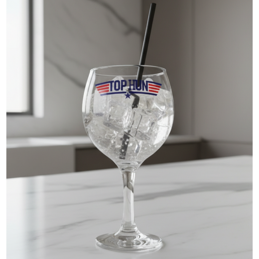 Top Hun Gin Glass – Funny Gin Gift For Girlfriend or Wife | Dishwasher Safe FirstGlassDesigns