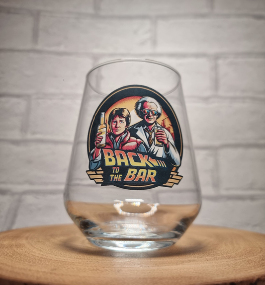 Personalised Back To The Future Inspired Gift Idea - Bespoke Back To The Bar Allegra Beer Glass