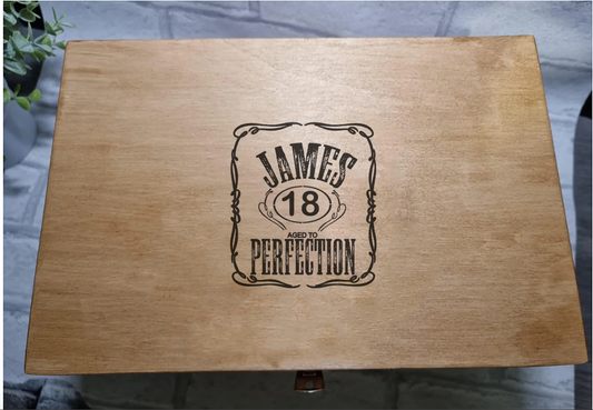 Personalised 18th 21st 30th 40th 50th 60th Custom Printed Birthday Gift Set Whiskey Bourbon