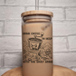 Relatable Cool Eco Friendly Coffee / Cold Brew Cup with Cartoon Coffee Beans / Grinder Logo
