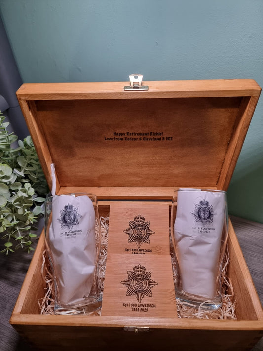 personalised police officer retirement leaving gift box
