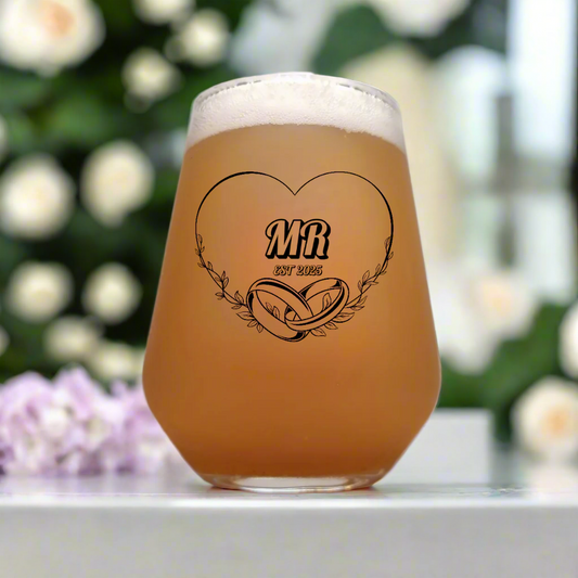 2 x Personalised Wedding Anniversary Tumblers – Mr & Mrs | Mr & Mr | Mrs & Mrs FirstGlassDesigns