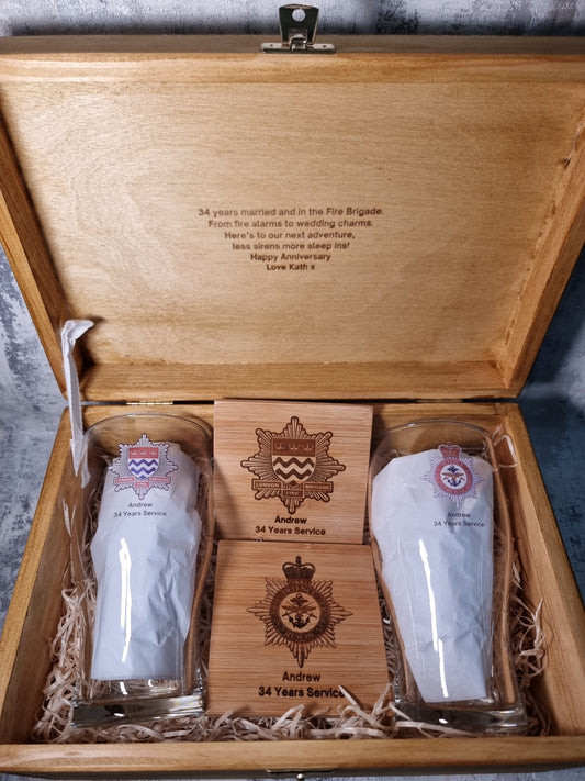 Personalised Fire Service Retirement / New starter Gift Set Idea for Firefighters ๐ฅ
