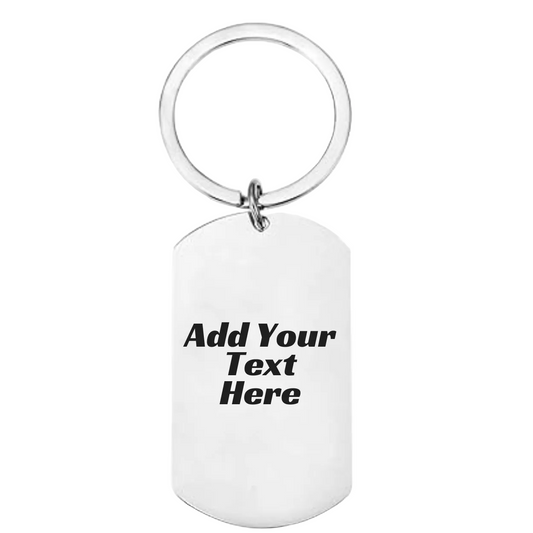 Personalised Skiing Keyring | Custom Skier Gift Stainless Steel UK FirstGlassDesigns