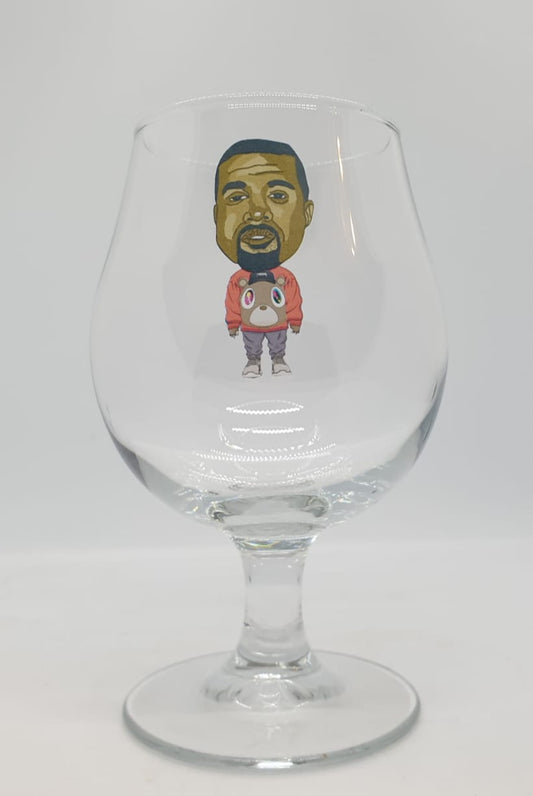 Kanye Dropout Bear Craft Beer Glass