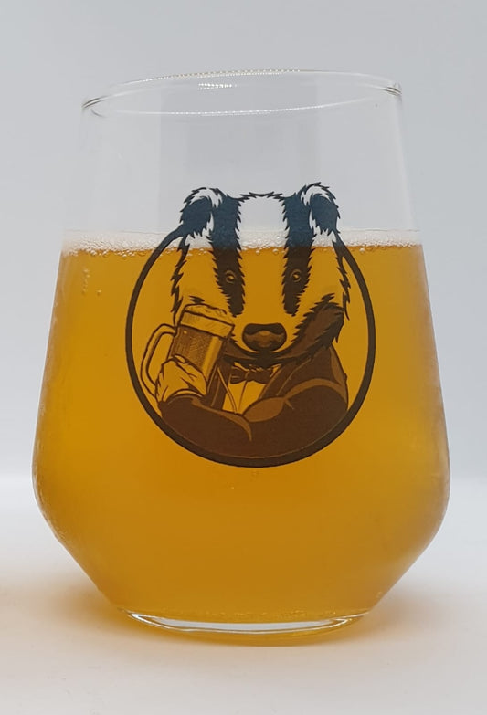Fox & Badger / His & Hers Beer Tumbler Glass - Perfect Gift Idea for Boyfriend / Girlfriend / Husband / Wife