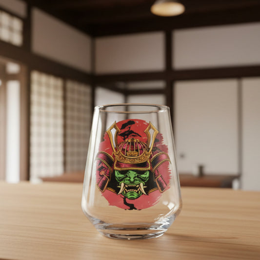 Japanese Samurai Shogun Warrior Mask Allegra Glass