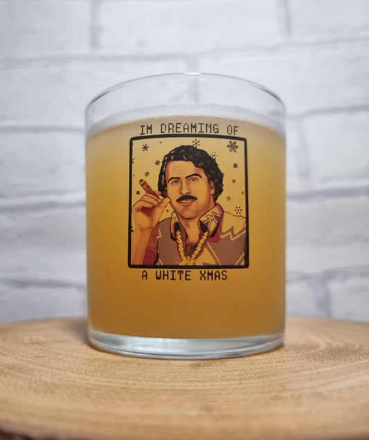 Pablo Escobar Christmas Beer Glass