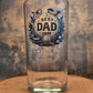 Personalised Best Dad By Par Golf Beer Glass - Perfect Fathers Day Gift for a Golfer