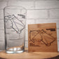 Formula 1 Circuit / Track Layout Beer Glass with Bamboo Coaster - Great Gift Idea for F1 Fan