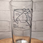 Formula 1 Circuit / Track Layout Beer Glass with Bamboo Coaster - Great Gift Idea for F1 Fan