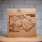 Formula 1 Circuit / Track Layout Beer Glass with Bamboo Coaster - Great Gift Idea for F1 Fan