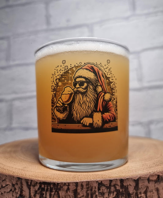 Jolly Hopster: Santa's Crafty Christmas Brew Glass"