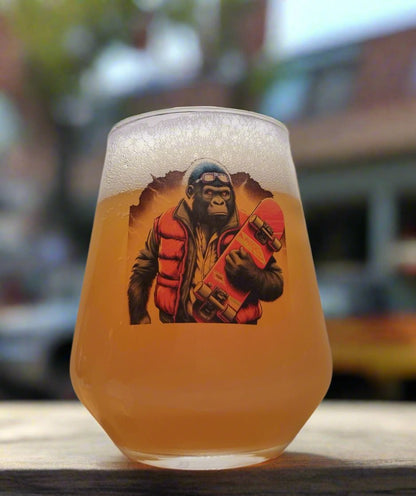 Primate Time Traveler: Allegra Glass with Marty McFly Gorilla Design