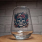 Custom / Personalised Allegra Beer Glass with Trendy Skull Design