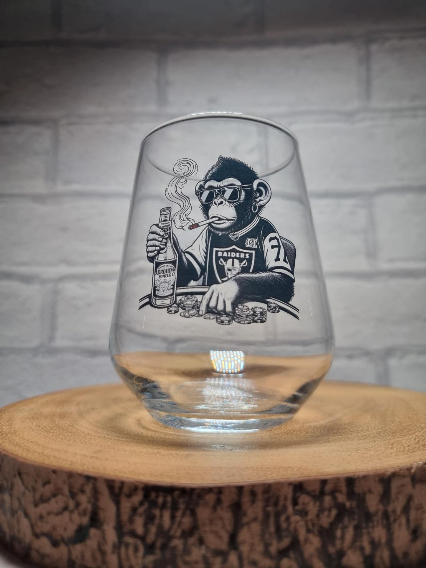 Monkeying Around the Tables: Poker-Playing Primate Brewmaster Allegra Glass - A Winning Gift for Vegas Vibes