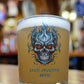 Personalised Printed Skull Beer Glass "Skull Crushing Brew" Custom Engraved Beer Glass